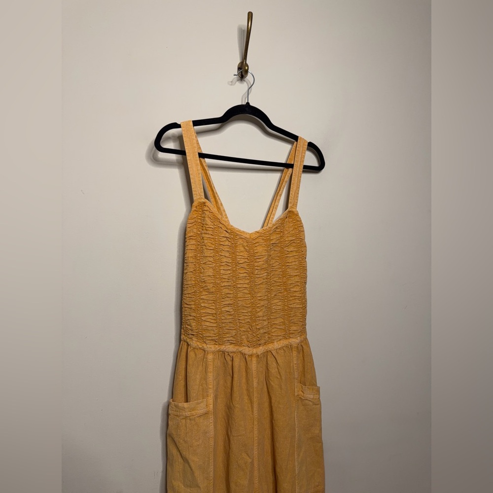 Free People Forever and Always Ruched One Piece Jumpsuit in Melo Pearl - Picture 6 of 8